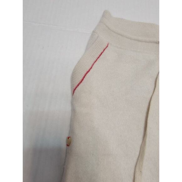 Bamford Jogger Pants Womens Sz Small 100%Cashmere Lounge Drawstring Sand - Picture 3 of 7